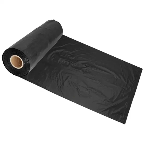 Thick, black roll bag for pet waste station